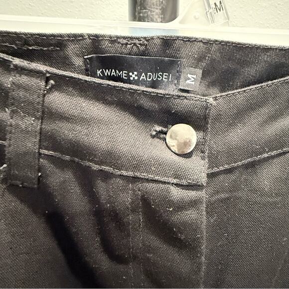 Kwame Adusei Kaven Men's Black Cargo Pants NWOT Size Medium - Picture 4 of 4